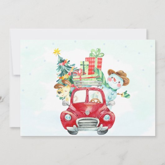 Frohe kleine Weihnachten Einladung Weihnachten Par (Rückseite)