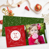 Frohe kleine Weihnachten Glück Neujahr Siegel Foto