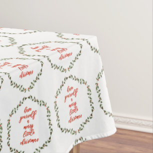 Frohe kleine Weihnachten - Holly Wreath Tischtuch Tischdecke