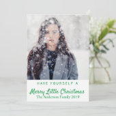 Frohe kleine Weihnachten Ihr eigenes Foto hinzufüg (Stehend Vorderseite)