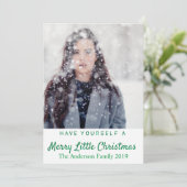 Frohe kleine Weihnachten Ihr eigenes Foto hinzufüg (Stehend Vorderseite)