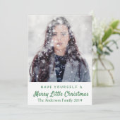 Frohe kleine Weihnachten Ihr eigenes Foto hinzufüg (Stehend Vorderseite)