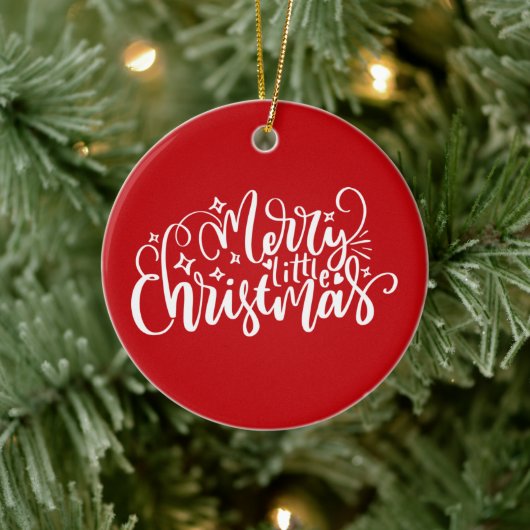 Frohe kleine Weihnachten Keramik Ornament (Baum)