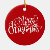 Frohe kleine Weihnachten Keramik Ornament (Vorne)