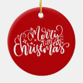 Frohe kleine Weihnachten Keramik Ornament (Hinten)