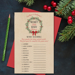 Frohe kleine Weihnachts-Baby-Dusche Word Scramble