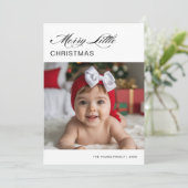 Frohe kleine Weihnachts-Baby-Weihnachtskarte Feiertagskarte (Stehend Vorderseite)