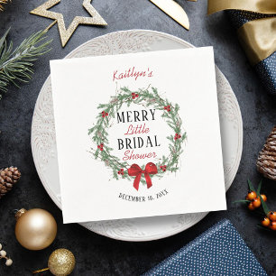Frohe kleine Weihnachts-Brautparty Serviette