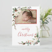 Frohe kleine Weihnachts-Foto-Grußkarten (Stehend Vorderseite)