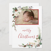 Frohe kleine Weihnachts-Foto-Grußkarten (Vorne/Hinten)