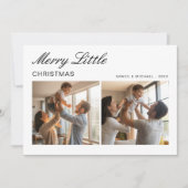 Frohe kleine Weihnachts-gemütliche Familienkarte Feiertagskarte (Vorderseite)