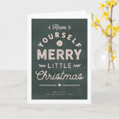 Frohe kleine Weihnachts Texturierte Weihnachtskart Karte (Gelbe Blume)