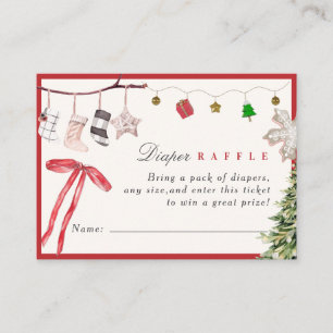 Frohe kleine Weihnachtsbaum Ornamente Baby Shower Begleitkarte