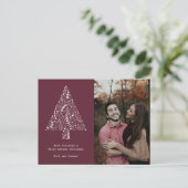 Frohe kleine Weihnachtsbudget Familie Foto Feiertagspostkarte (Stehend Vorderseite)