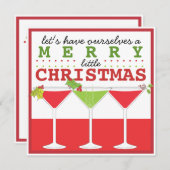 Frohe kleine Weihnachtscocktail-Party Einladung (Vorne/Hinten)