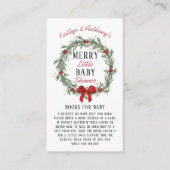 Frohe kleine Weihnachtsduschbücher für Baby Begleitkarte (Vorderseite)