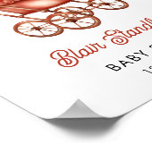 Frohe kleine Weihnachtsdusche Begrüßungszeichen Poster (Ecke)