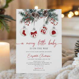 Frohe kleine Weihnachtsdusche Einladung