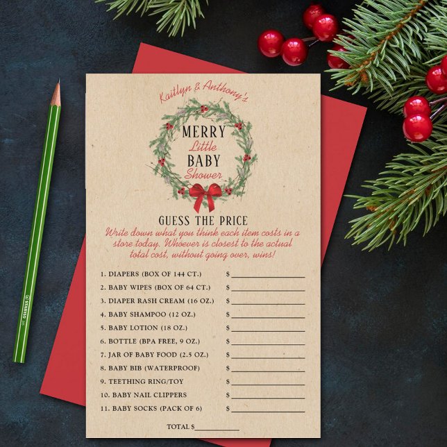 Frohe kleine Weihnachtsdusche schätzt den Preis (Von Creator hochgeladen)