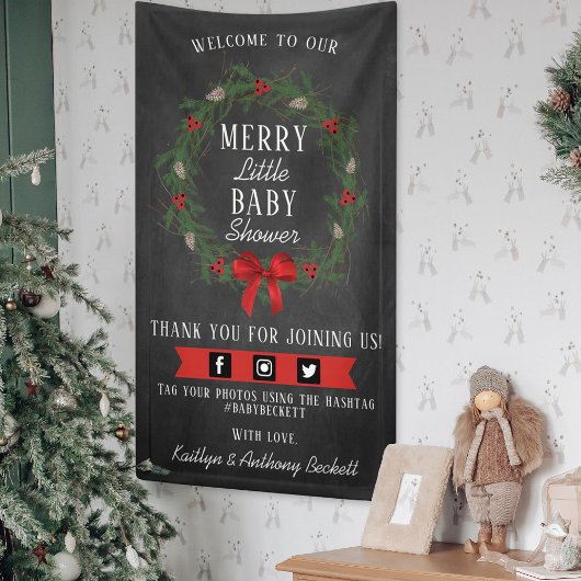 Frohe kleine Weihnachtsdusche Willkommen Banner