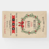 Frohe kleine Weihnachtsdusche Willkommen Banner (Horizontal)