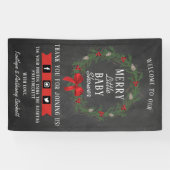 Frohe kleine Weihnachtsdusche Willkommen Banner (Horizontal)