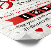 Frohe kleine Weihnachtsdusche Willkommen Poster (Ecke)