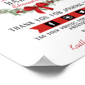 Frohe kleine Weihnachtsdusche Willkommen Poster (Ecke)