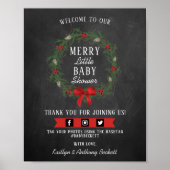 Frohe kleine Weihnachtsdusche Willkommen Poster (Vorne)