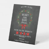 Frohe kleine Weihnachtsdusche Willkommen Sockelschild (Vorderseite)