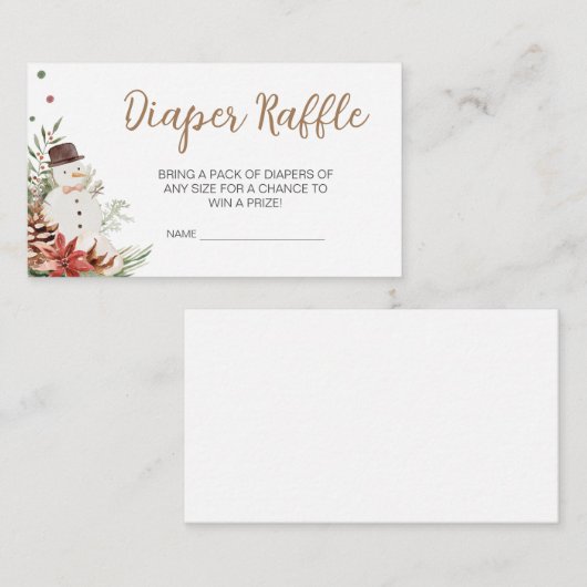 Frohe kleine Weihnachtsdusche Windelwaschmaschine Begleitkarte (Vorne/Hinten)