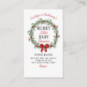 Frohe kleine Weihnachtsdusche Windelwaschmaschine Begleitkarte (Vorderseite)