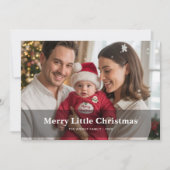 Frohe kleine Weihnachtsfamilie Weihnachtskarte Feiertagskarte (Vorderseite)