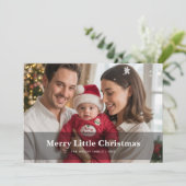 Frohe kleine Weihnachtsfamilie Weihnachtskarte Feiertagskarte (Stehend Vorderseite)