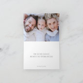 Frohe kleine Weihnachtsfeier Foto Feiertagskarte (Innenseite)