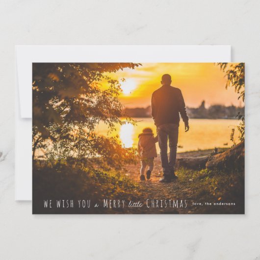 Frohe kleine Weihnachtsfeier Foto Feiertagskarte (Vorderseite)