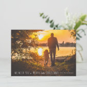 Frohe kleine Weihnachtsfeier Foto Feiertagskarte (Stehend Vorderseite)