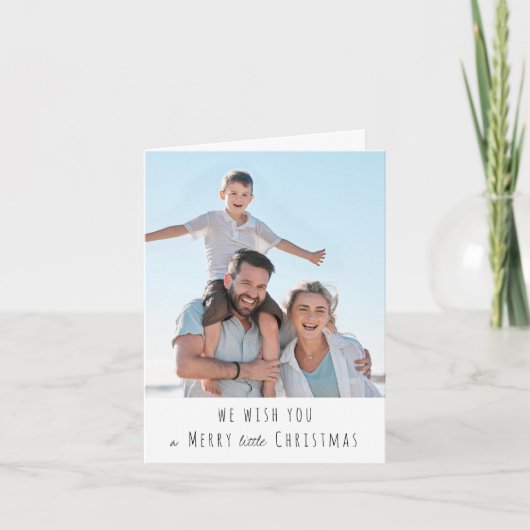 Frohe kleine Weihnachtsfeiertage Foto Karte (Vorderseite)