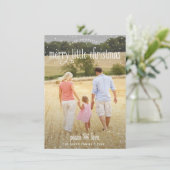 Frohe kleine Weihnachtsfotokarte Feiertagskarte (Stehend Vorderseite)