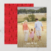 Frohe kleine Weihnachtsfotokarte Feiertagskarte (Vorne/Hinten)