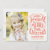 Frohe kleine Weihnachtsfotokarte Feiertagskarte (Vorderseite)