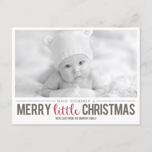 Frohe kleine Weihnachtsfotokarte Feiertagspostkarte