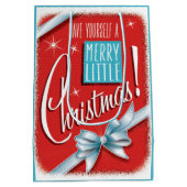 Frohe kleine Weihnachtsgeschenktasche - Mittlere T Geschenktüte (Rückseite)