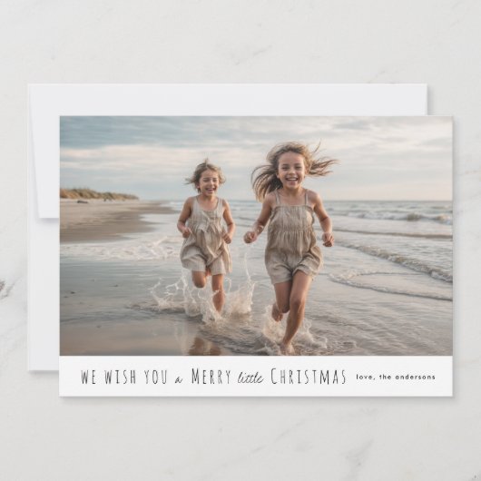 Frohe kleine Weihnachtskarte Feiertagskarte (Vorderseite)