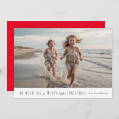 Frohe kleine Weihnachtskarte Feiertagskarte (Vorne/Hinten)