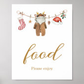 Frohe kleine Weihnachtskleidung Baby Dusche Nahrun Poster (Vorne)