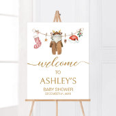 Frohe kleine Weihnachtskleidung Baby Dusche Willko Poster
