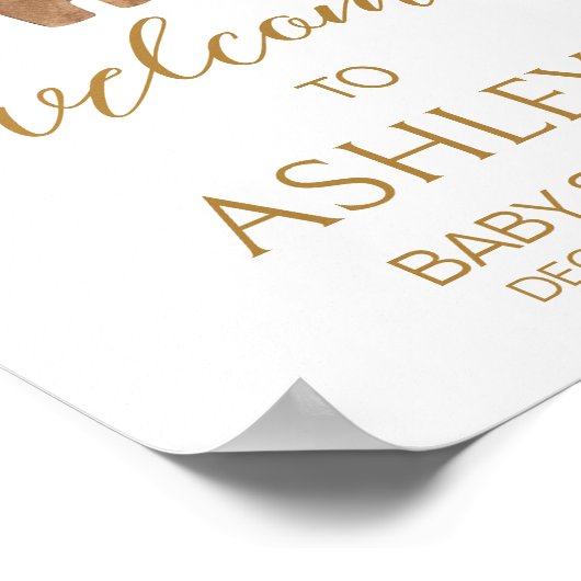 Frohe kleine Weihnachtskleidung Baby Dusche Willko Poster (Ecke)