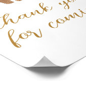 Frohe kleine Weihnachtskleidung Danke fürs Kommen Poster (Ecke)