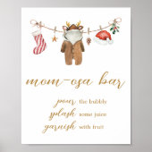 Frohe kleine Weihnachtskleidung Mama Osa Bar Poster (Vorne)